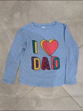 5/$35 Old Navy Light Blue 'I ♥ DAD' Long Sleeve Tee